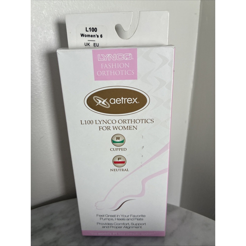 Aetrex L100 Orthotics Women's 6 Cup Heel/ Neutral Insoles Shoes NEW Lynco